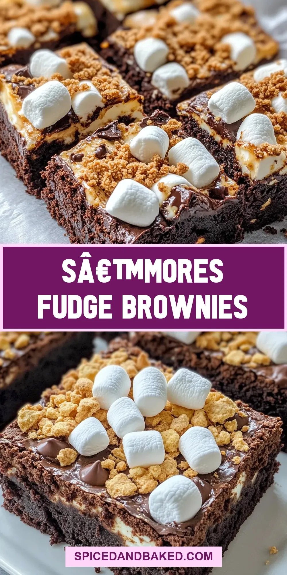 Sâ€™Mores Fudge Brownies Recipe