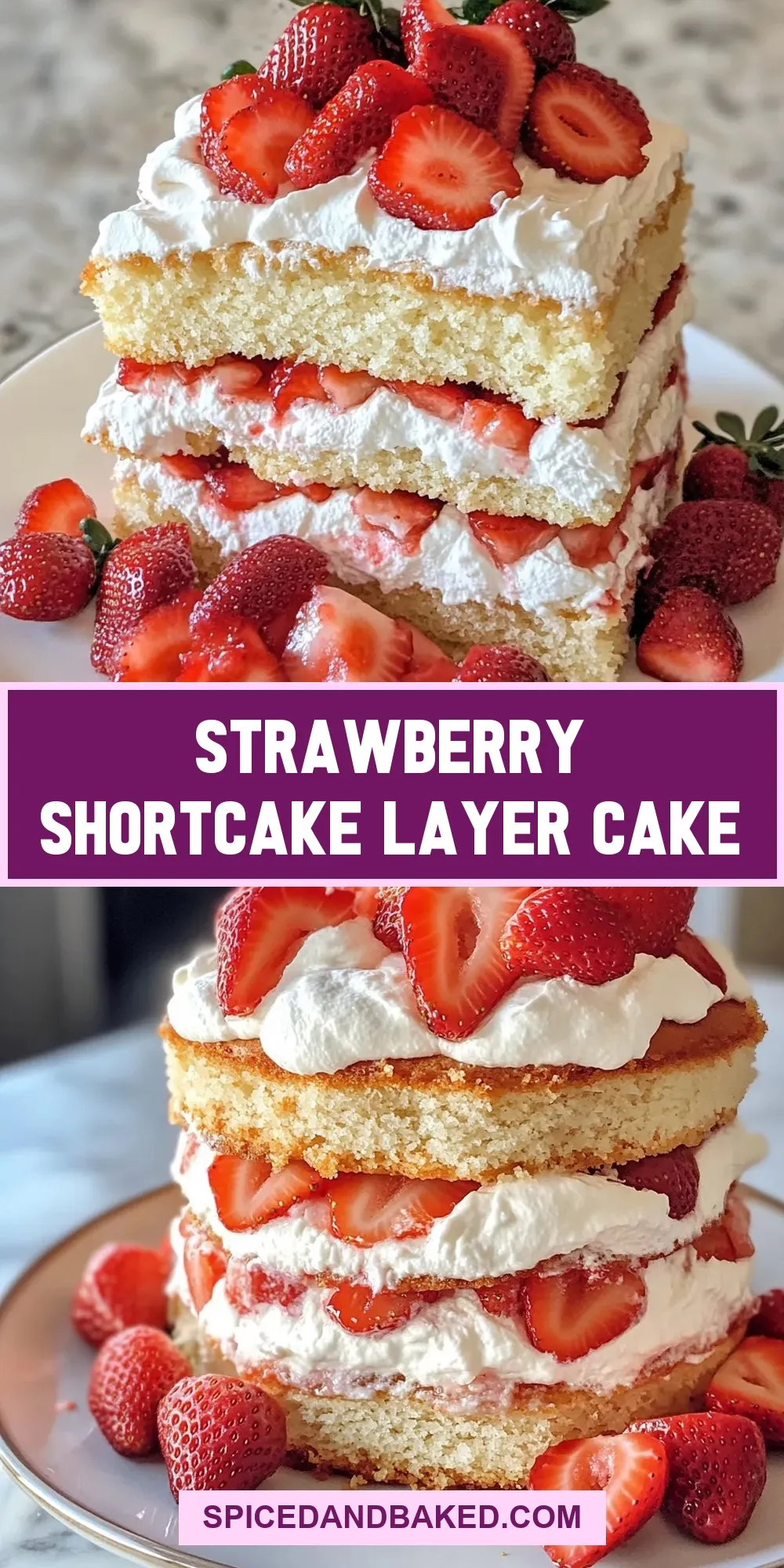 Strawberry Shortcake Layer Cake (Amazing & Delicious)
