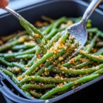 Homemade Air Fryer Green Beans with Garlic & Parmesan recipe photo