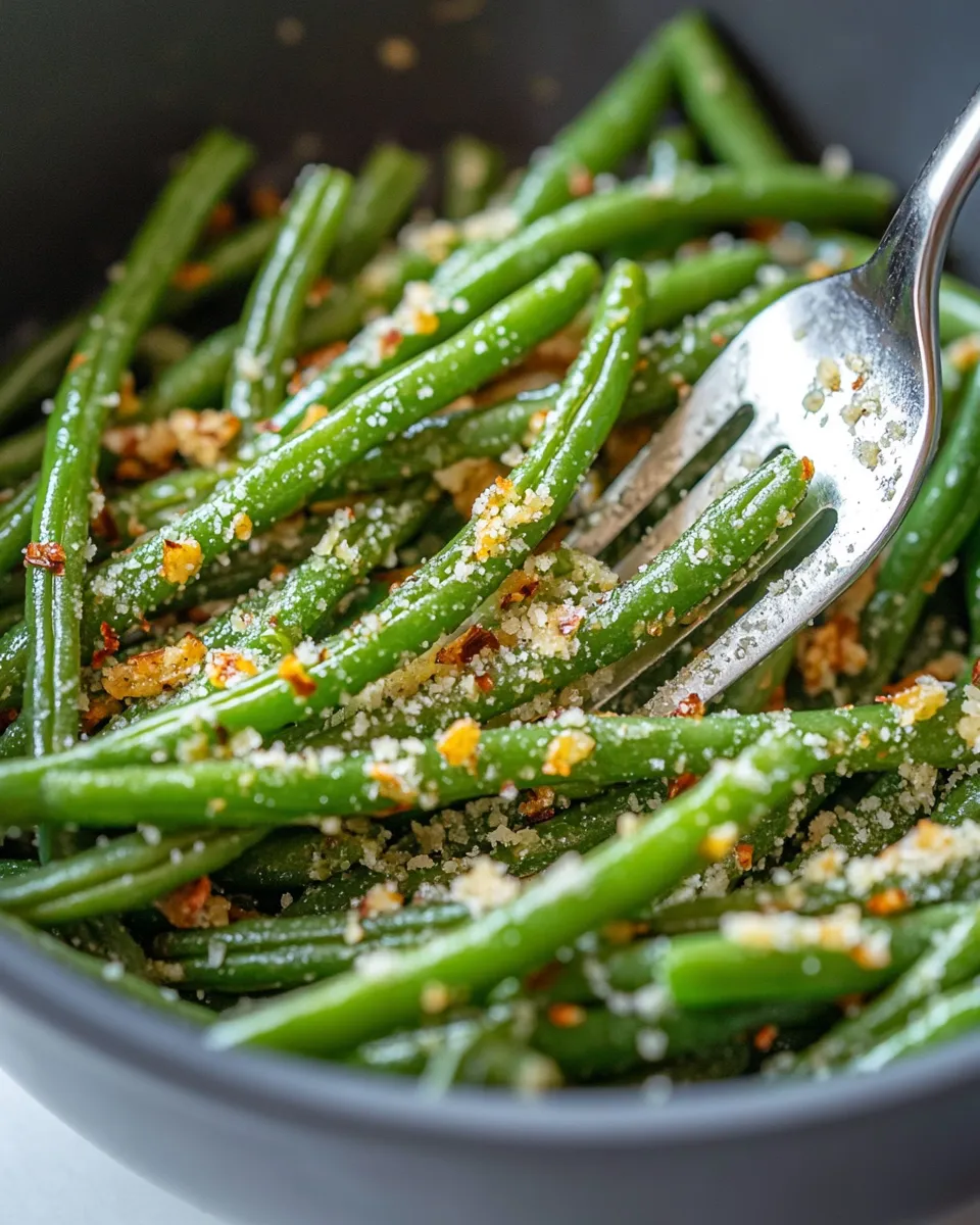 Classic Air Fryer Green Beans with Garlic & Parmesan dish photo