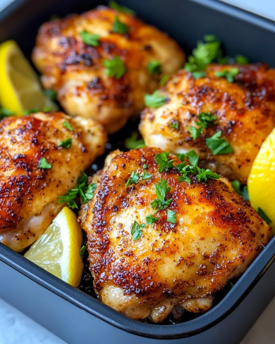 Classic Air Fryer Lemon Pepper Chicken Thighs dish photo