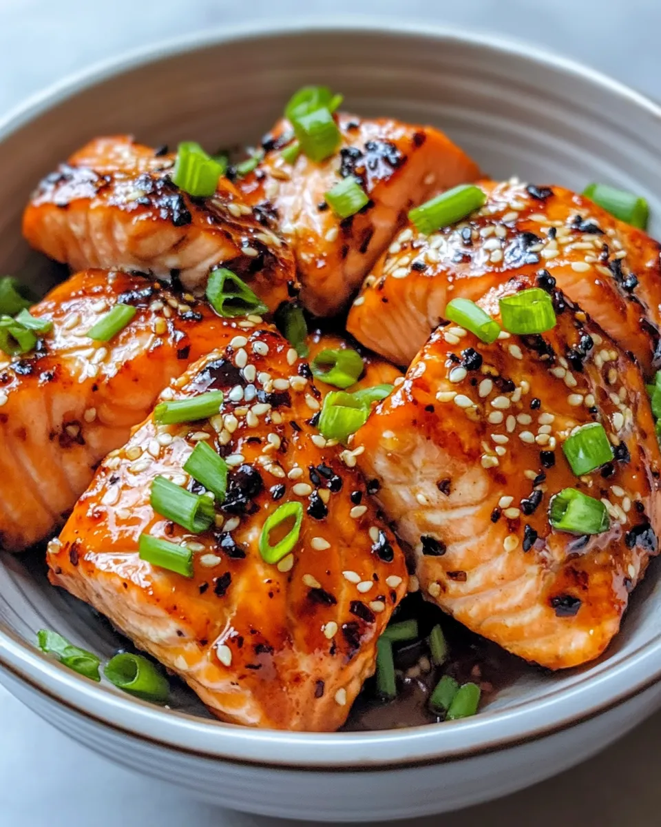 Homemade Air Fryer Salmon Bites with Honey Soy Glaze photo