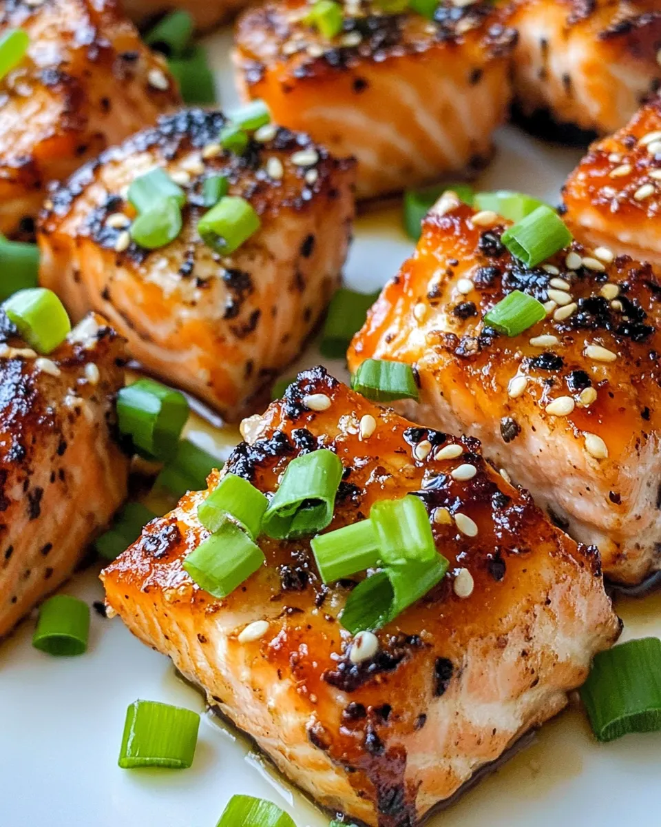 Delicious Air Fryer Salmon Bites with Honey Soy Glaze dish photo