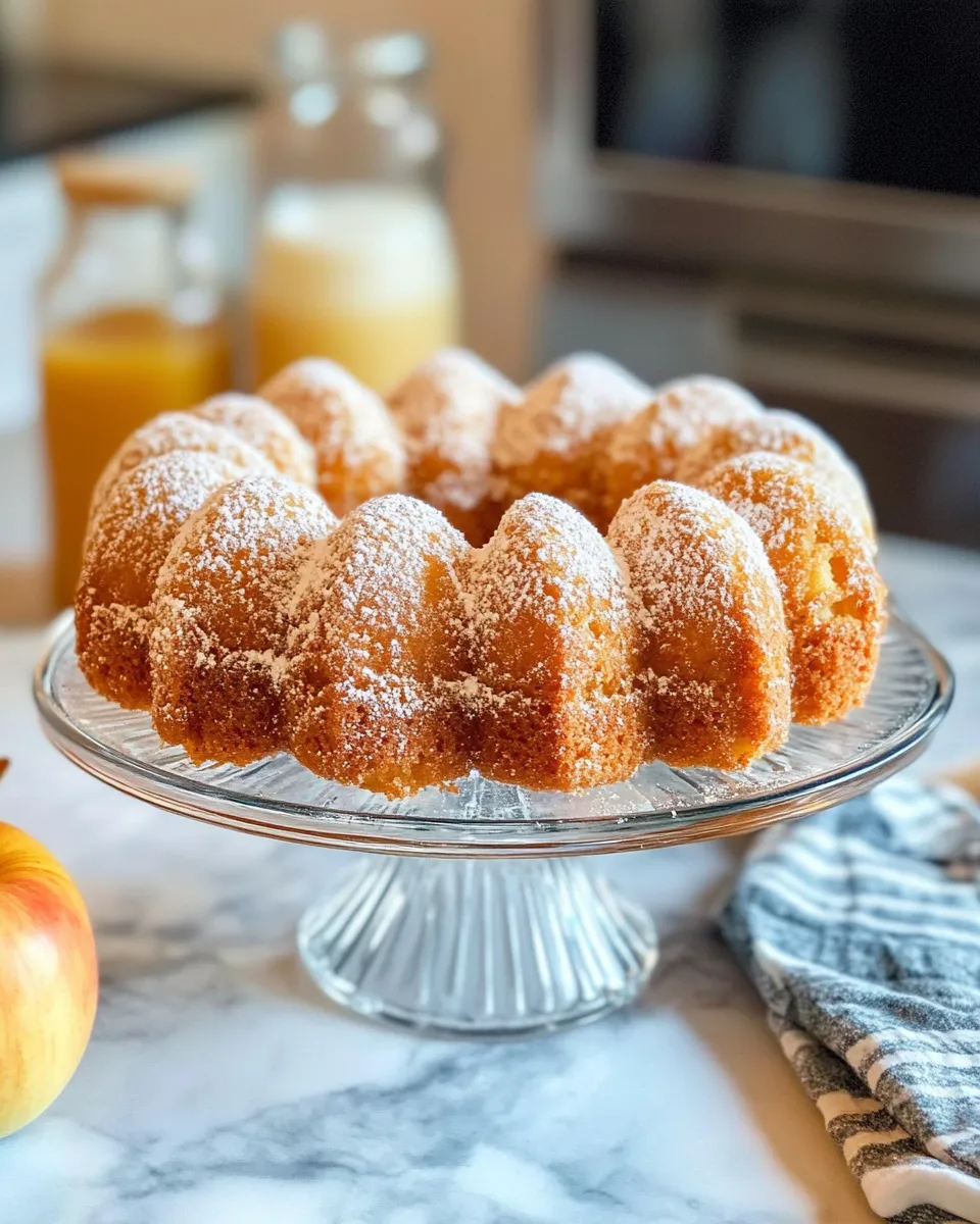 Classic Apple Cider Donut Cake with Cinnamon Sugar image