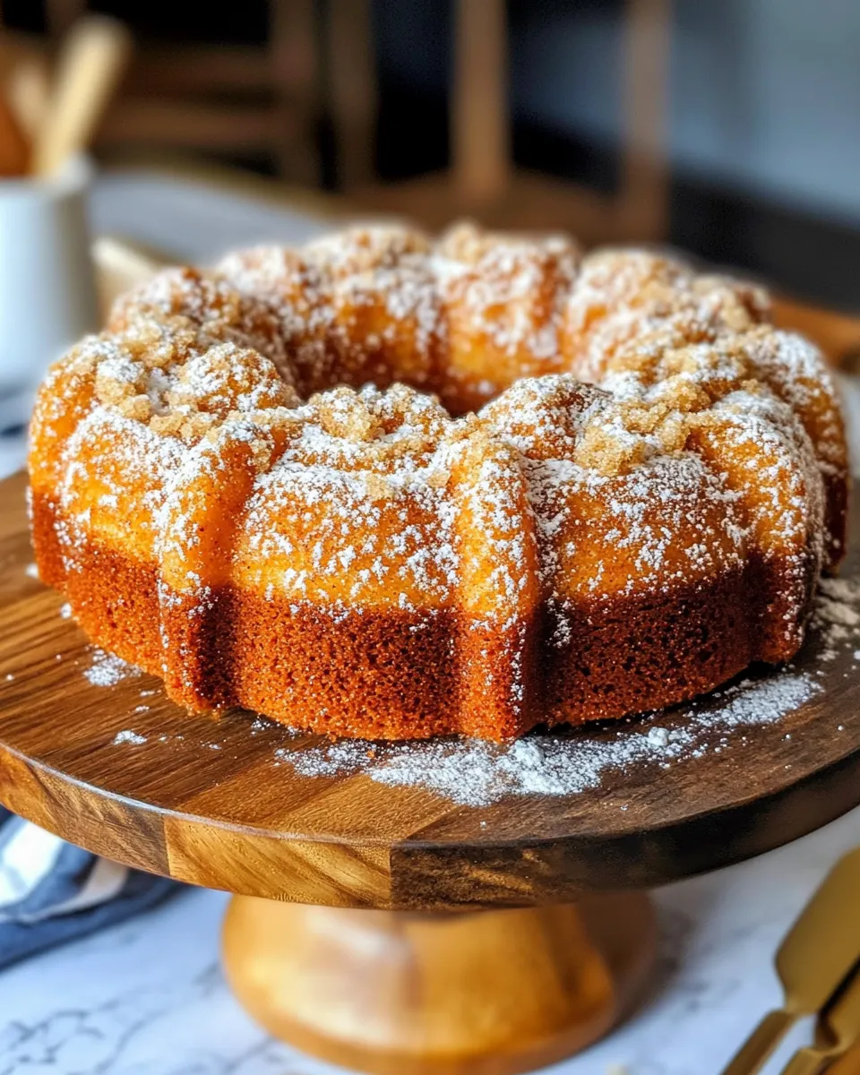 Easy Apple Cider Donut Cake with Cinnamon Sugar recipe photo
