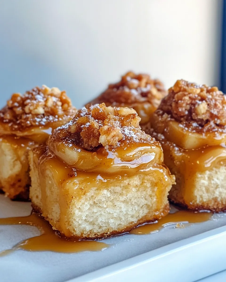 Homemade Apple Pie Cinnamon Rolls with Caramel Drizzle photo