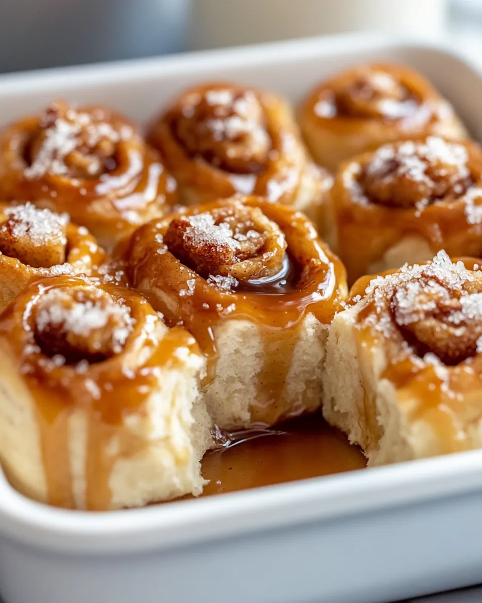 Classic Apple Pie Cinnamon Rolls with Caramel Drizzle dish photo