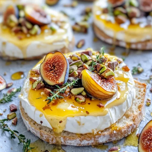 Homemade Baked Brie with Pistachios, Honey & Figs recipe photo