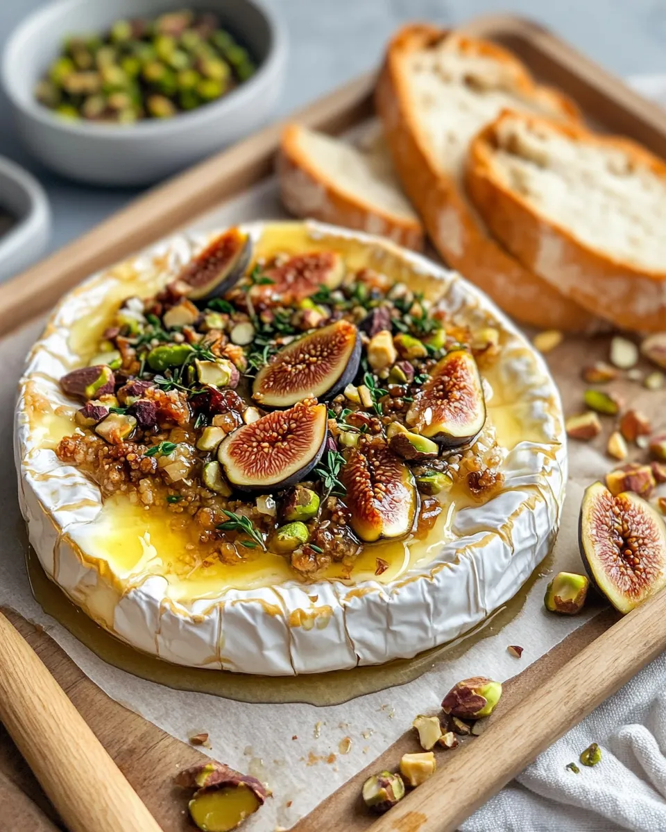 Classic Baked Brie with Pistachios, Honey & Figs dish photo