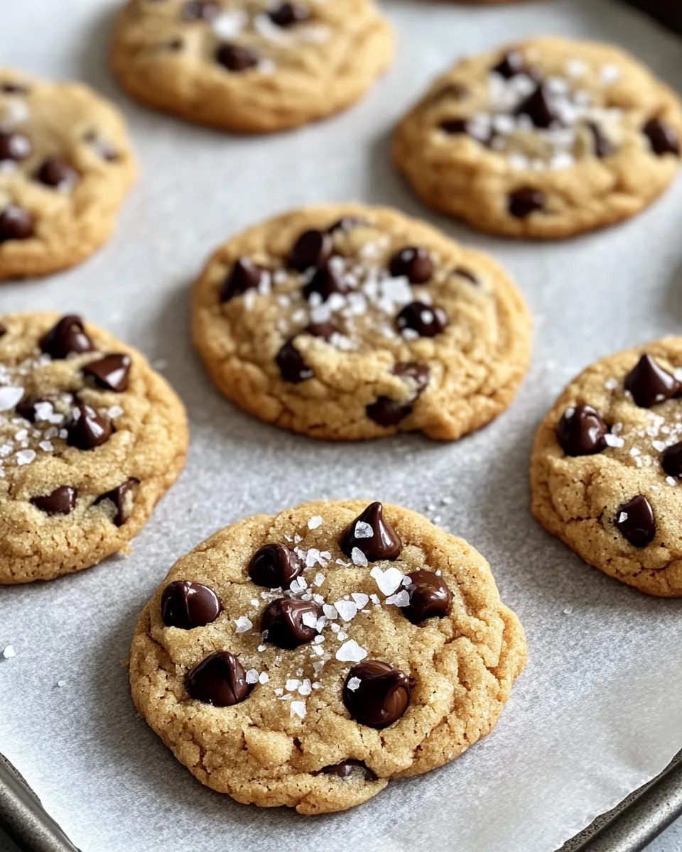 Homemade Brown Butter Chocolate Chip Sea Salt Cookies photo