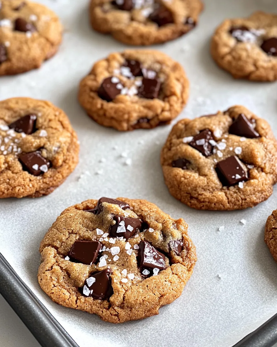 Delicious Brown Butter Chocolate Chip Sea Salt Cookies shot