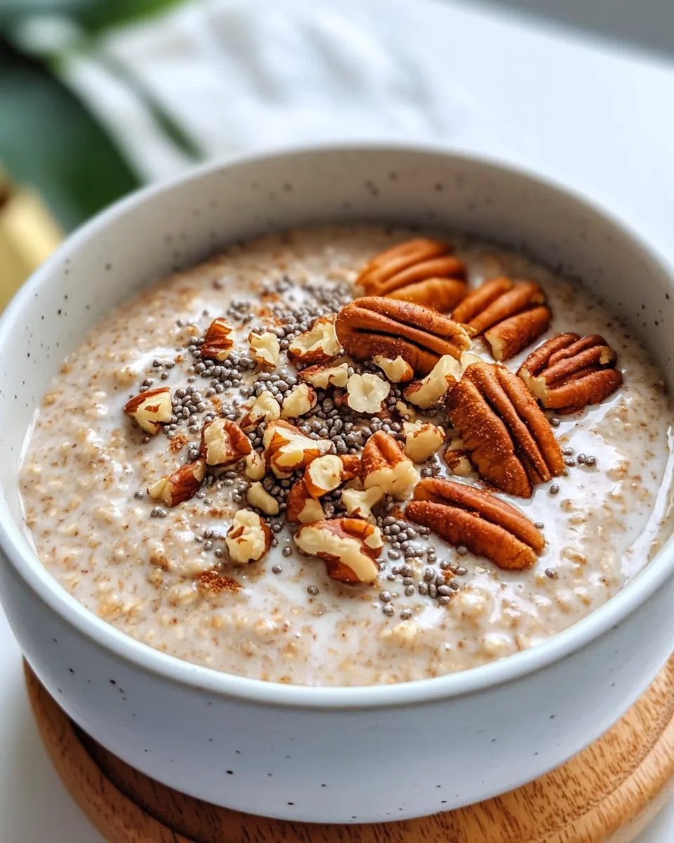 Easy Chai-Spiced Overnight Oats with Maple Pecans dish photo