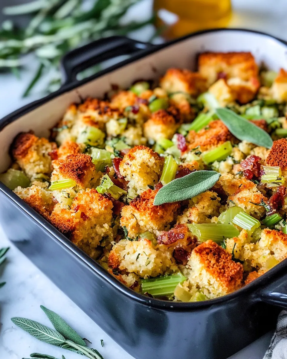 Classic Charred Cornbread Stuffing with Sage & Celery dish photo