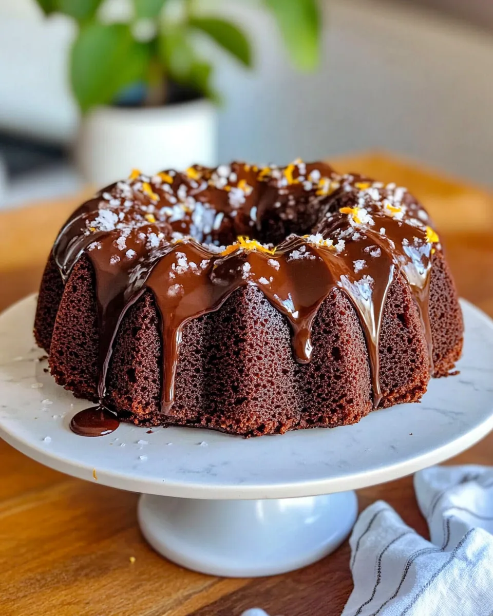 Easy Chocolate Orange Bundt Cake with Glossy Ganache recipe photo