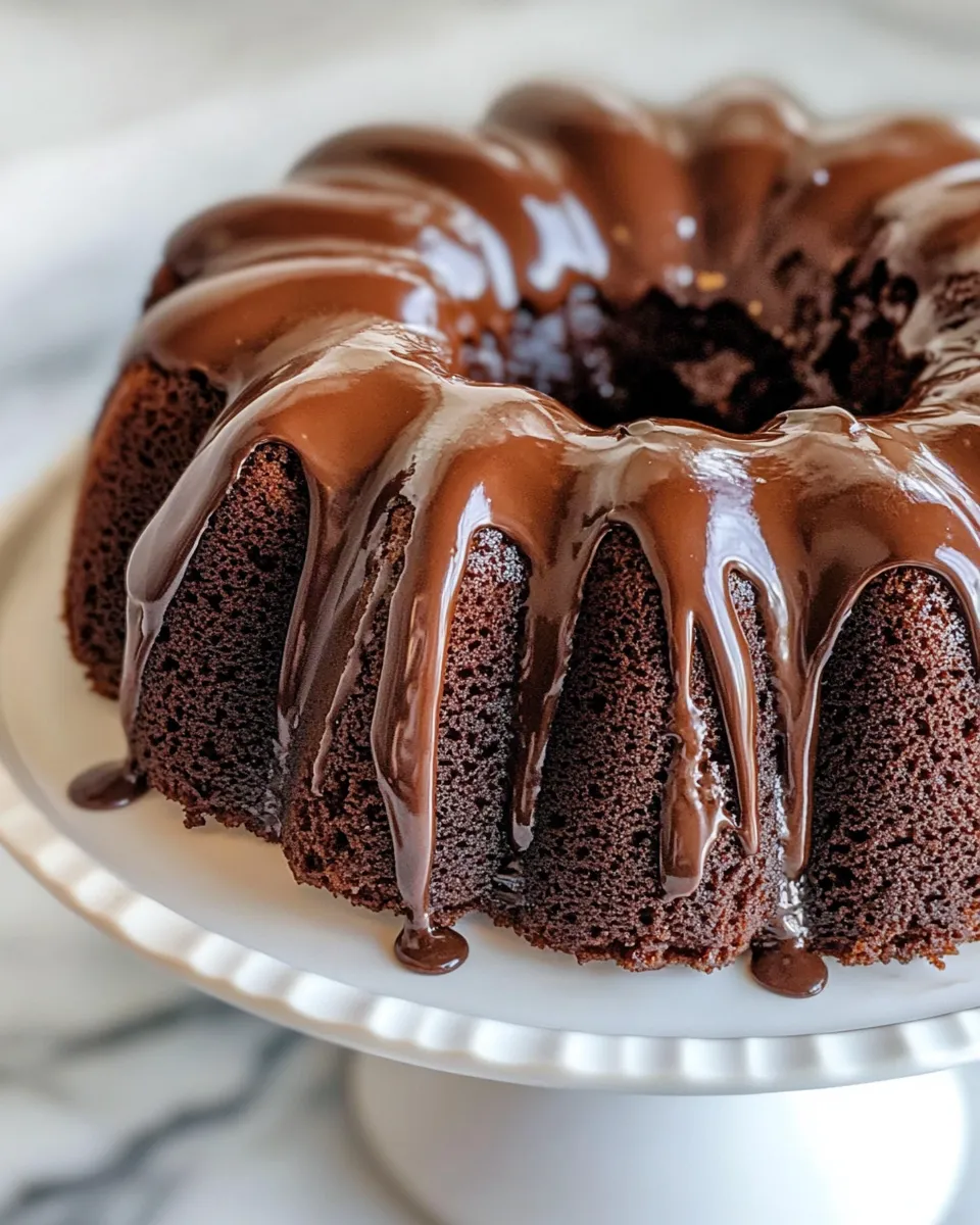 Delicious Chocolate Orange Bundt Cake with Glossy Ganache dish photo