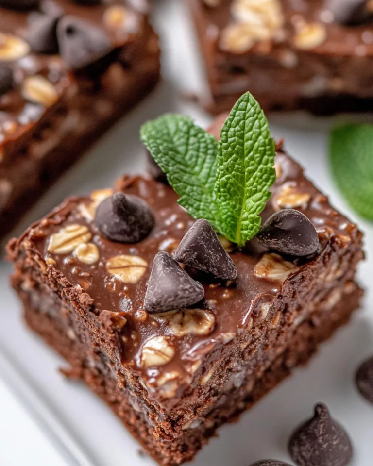 Homemade Chocolate Peppermint Baked Oats (Dessert for Breakfast) recipe photo