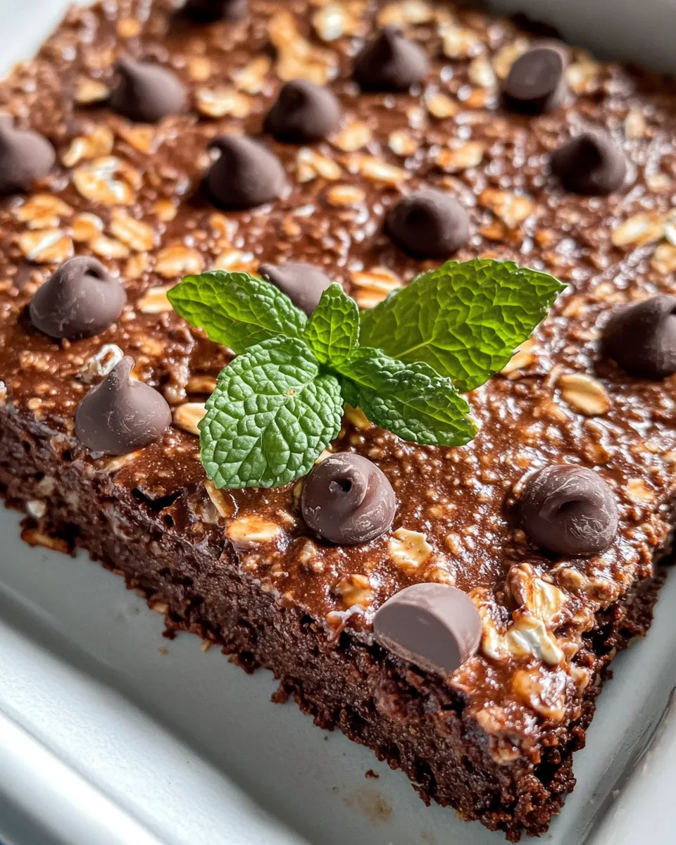 Classic Chocolate Peppermint Baked Oats (Dessert for Breakfast) dish photo