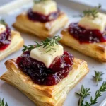 Delicious Cranberry Brie Bites with Puff Pastry photo