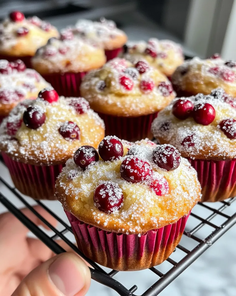 Homemade Cranberry Orange Muffins with Sparkling Sugar recipe photo