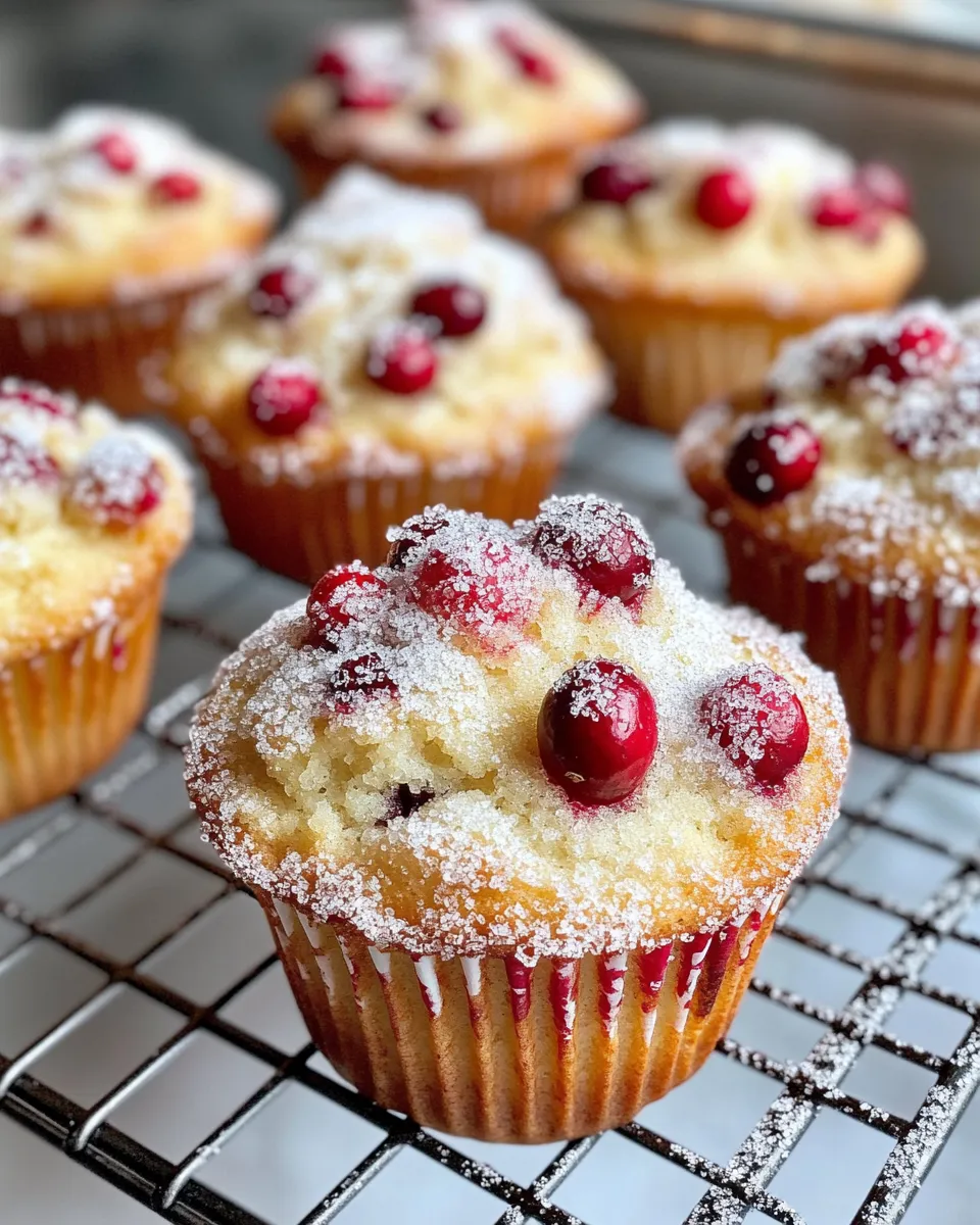Classic Cranberry Orange Muffins with Sparkling Sugar dish photo