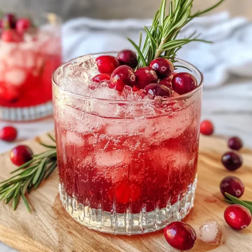 Delicious Cranberry Rosemary Spritz Mocktail (Zero-Proof) photo