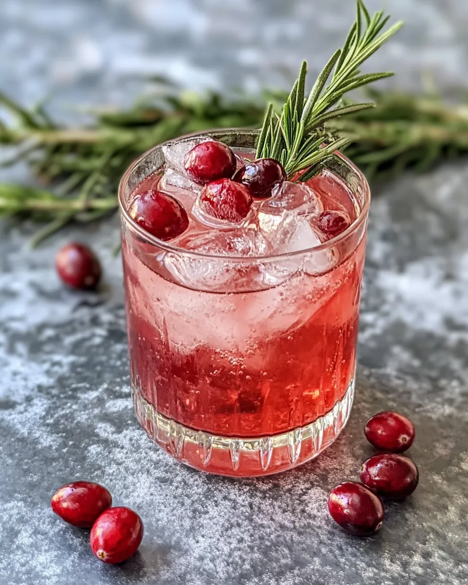 Easy Cranberry Rosemary Spritz Mocktail (Zero-Proof) recipe photo