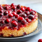 Homemade Cranberry Upside-Down Cake with Orange Caramel recipe photo