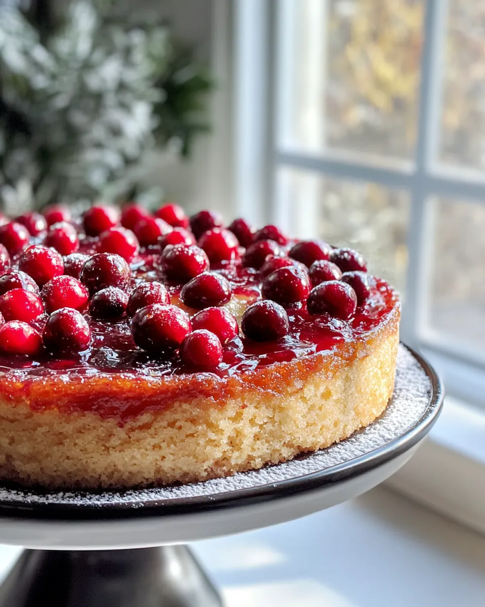Classic Cranberry Upside-Down Cake with Orange Caramel dish photo