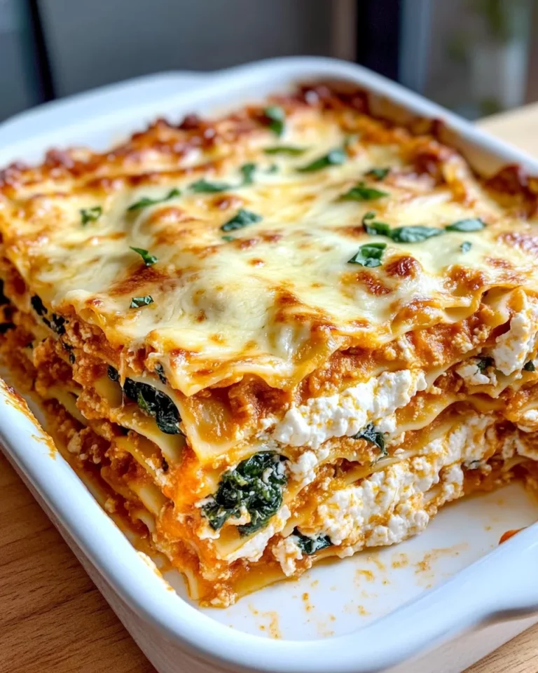 Homemade Creamy Pumpkin Lasagna with Spinach & Ricotta recipe photo