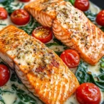 Homemade Creamy Tuscan Salmon with Spinach & Tomatoes recipe photo