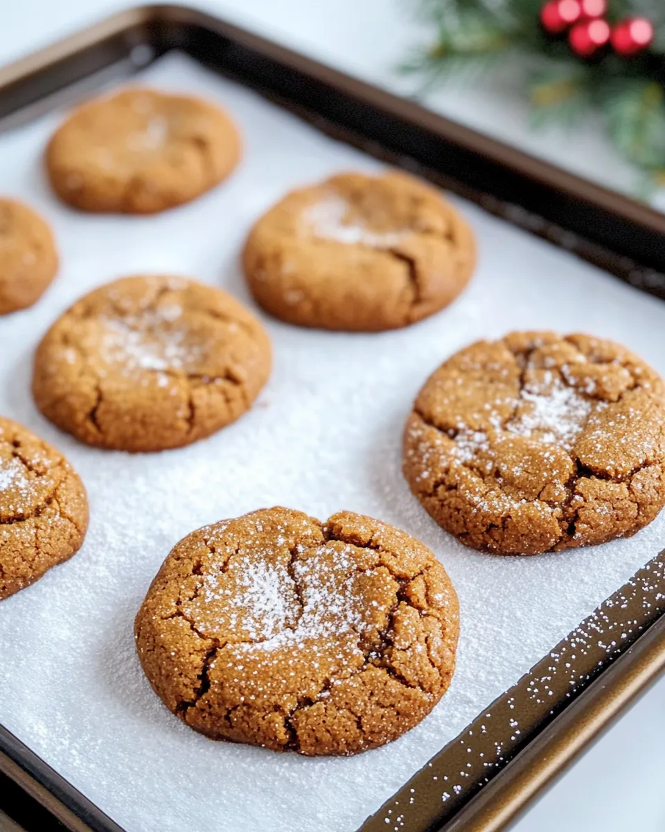 Homemade Gingerbread Crinkle Cookies with Espresso Glaze photo