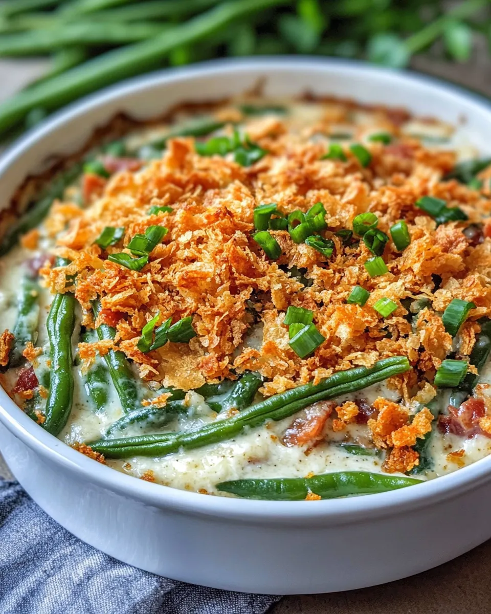 Classic Green Bean Casserole with Crispy Onion Panko Top dish photo