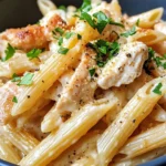 Homemade High-Protein Cottage Cheese Alfredo Penne recipe photo