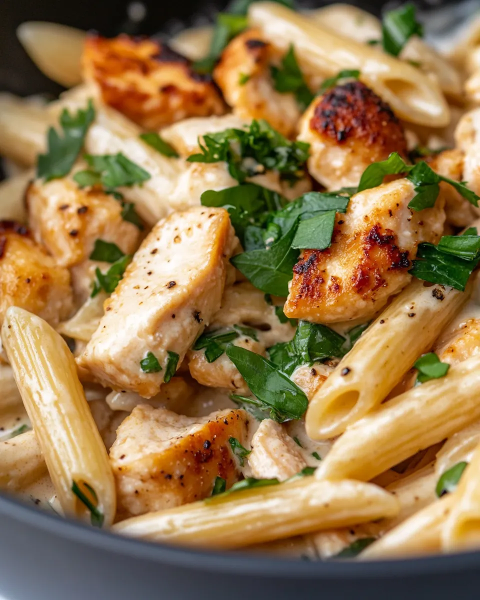 Classic High-Protein Cottage Cheese Alfredo Penne dish photo
