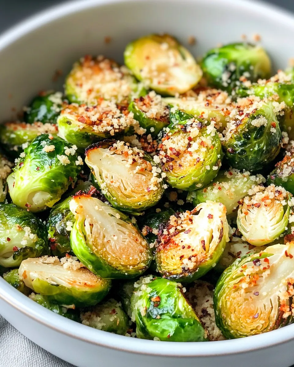 Classic Hot Honey Brussels Sprouts with Parmesan Crumbs dish photo