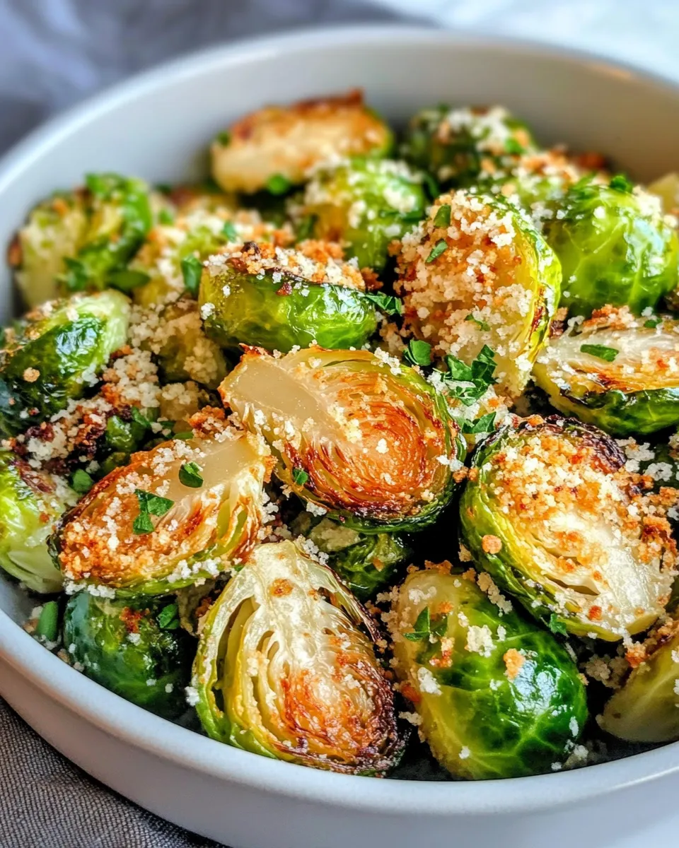 Delicious Hot Honey Brussels Sprouts with Parmesan Crumbs picture