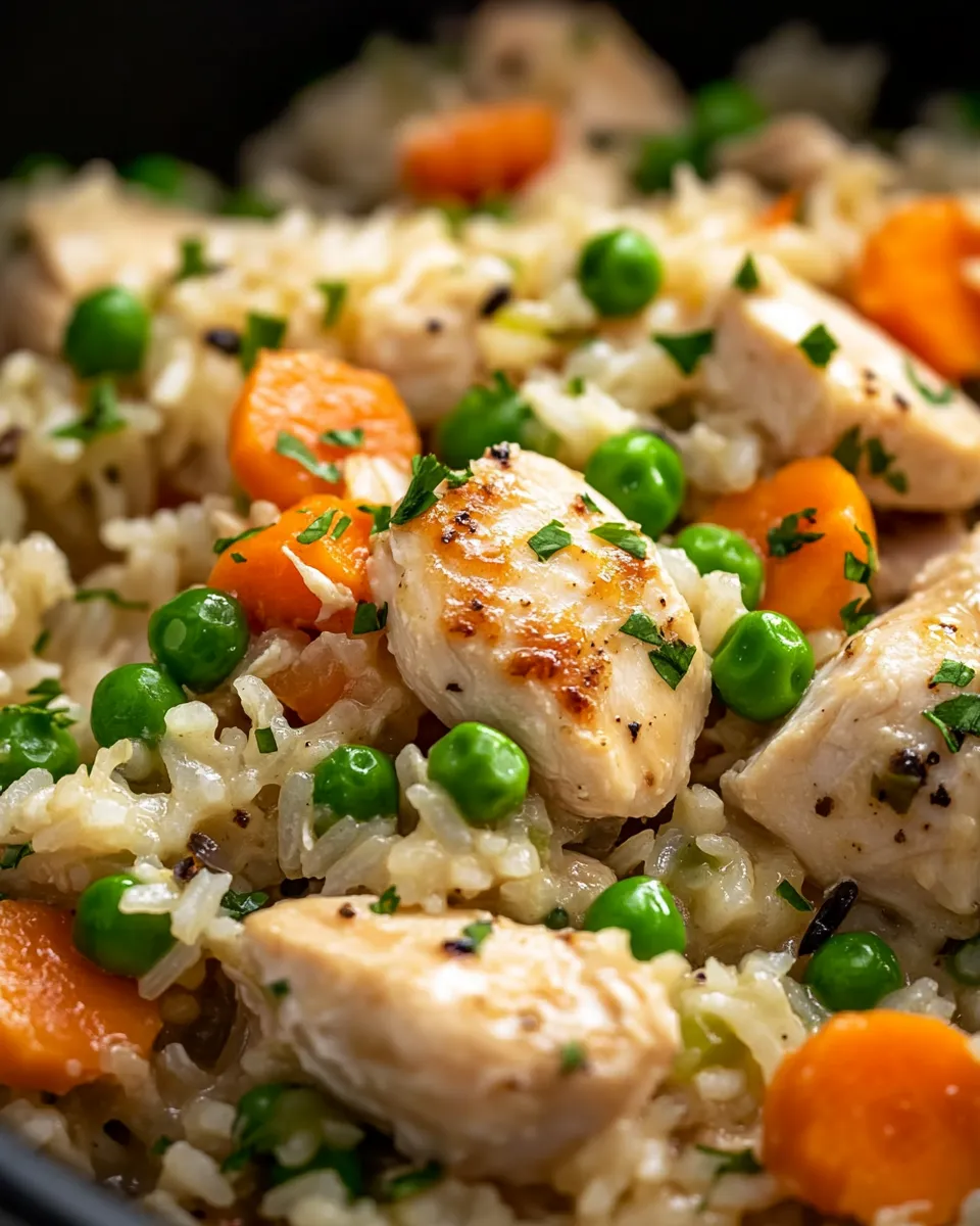 Classic Instant Pot Chicken & Rice with Carrots & Peas dish photo