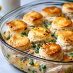 Homemade Leftover Turkey Pot Pie with Cheddar Biscuit Top recipe photo