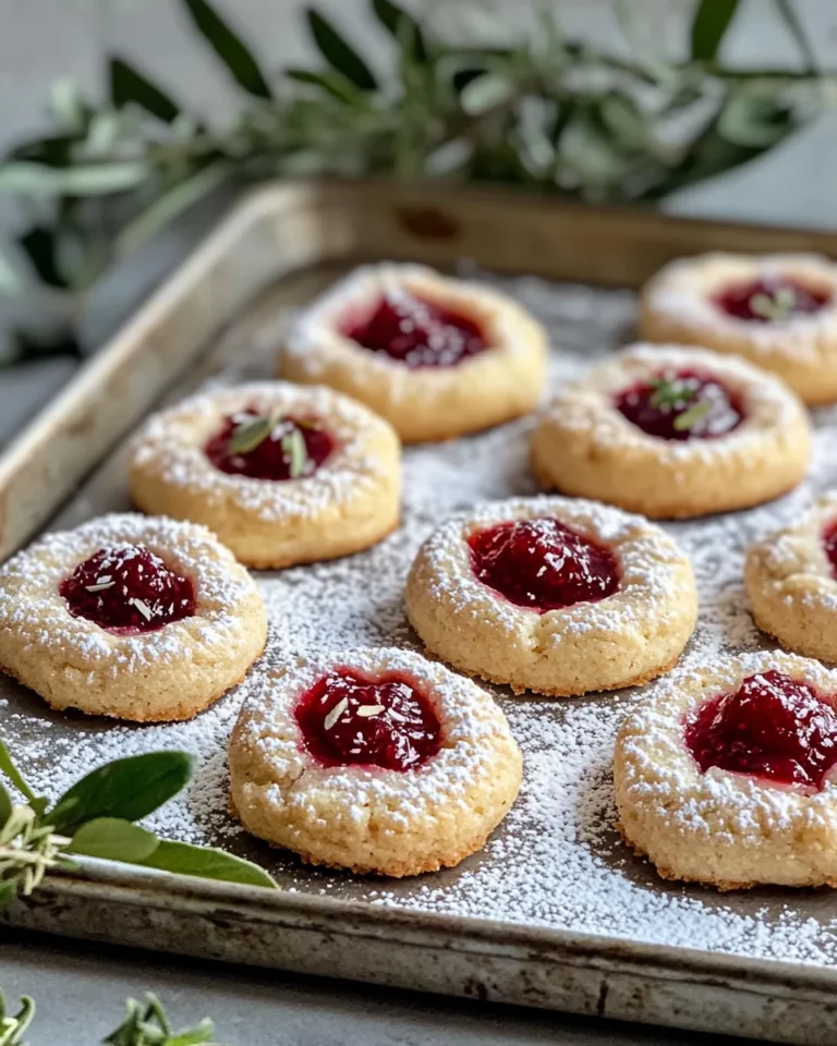 Homemade Linzer Thumbprint Cookies with Raspberry Jam photo