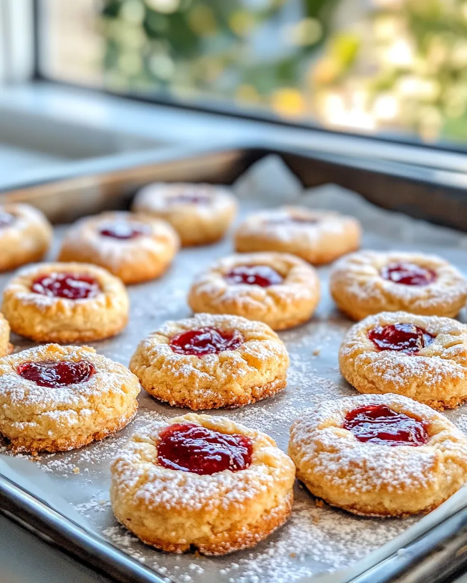 Easy Linzer Thumbprint Cookies with Raspberry Jam recipe photo