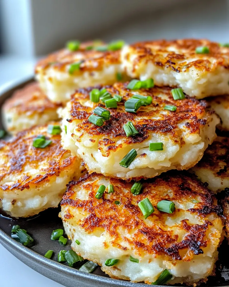 Classic Mashed Potato Cakes with Chives & Cranberry Dip image