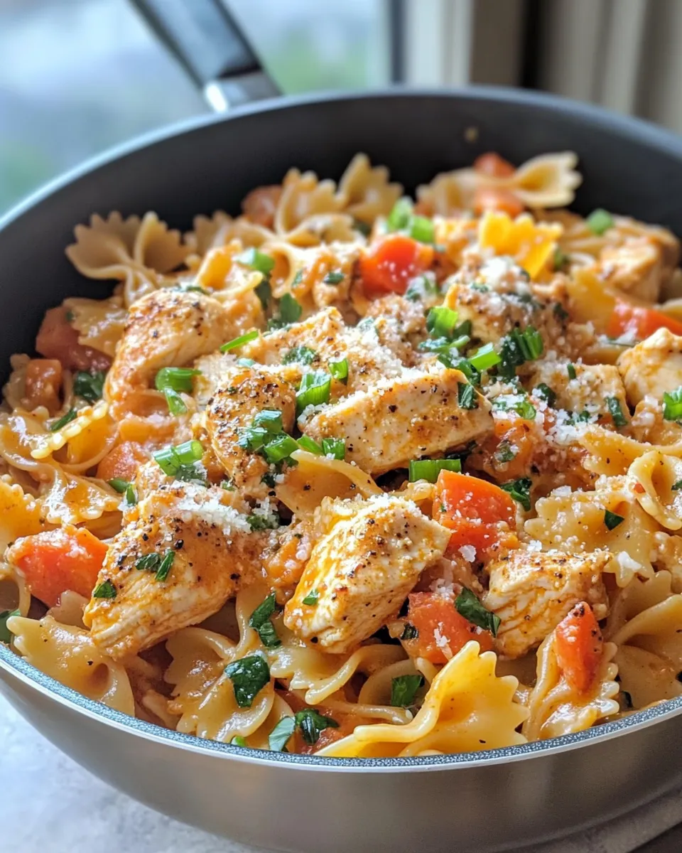 Easy One-Pot Creamy Cajun Chicken Bowtie Pasta recipe photo