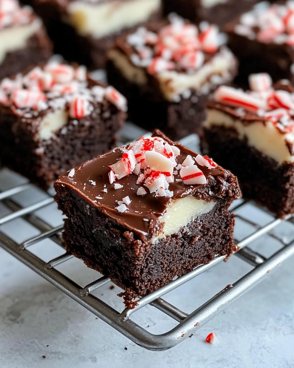Homemade Peppermint Bark Brownie Bites with Ganache photo