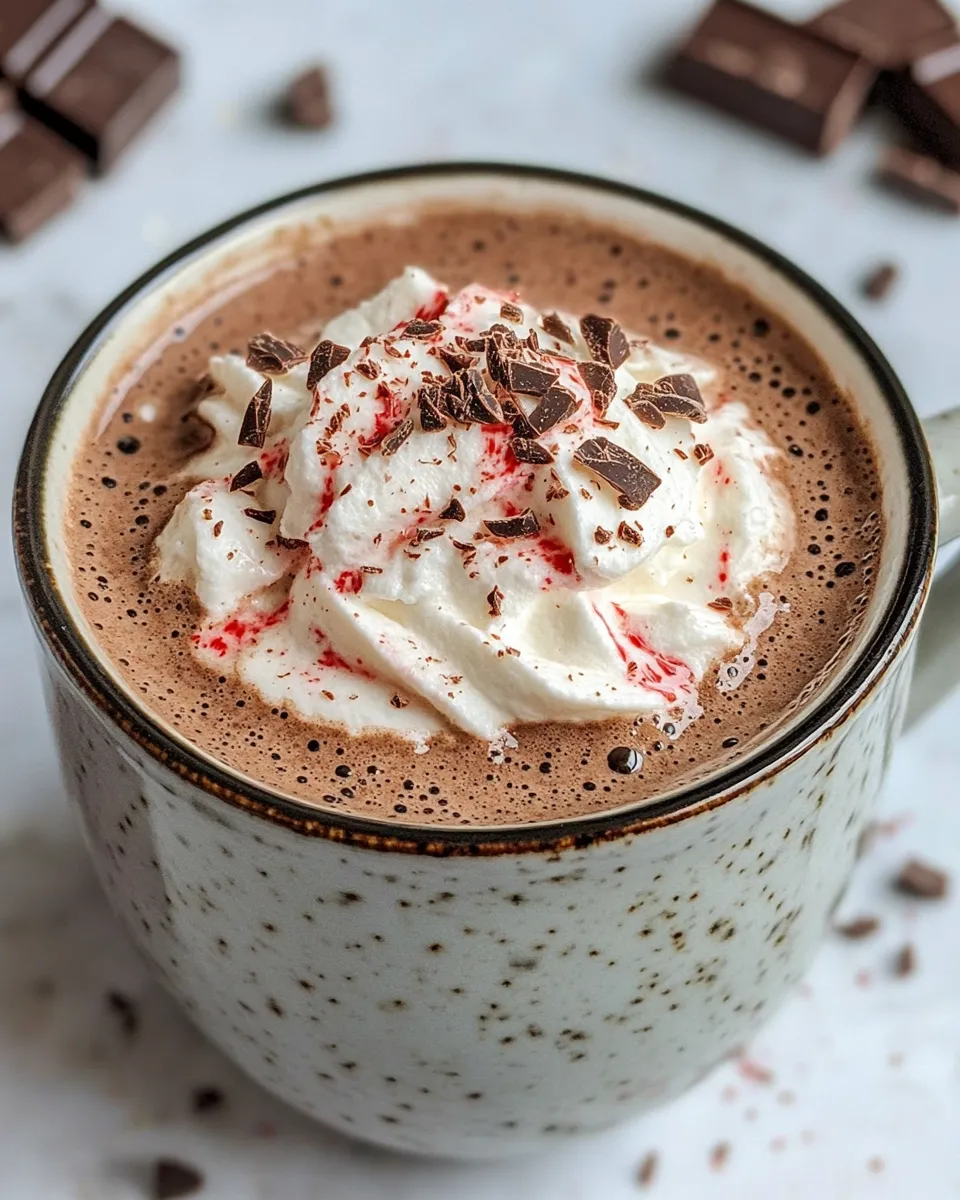 Delicious Peppermint Cold Foam Hot Chocolate (TikTok Style) photo