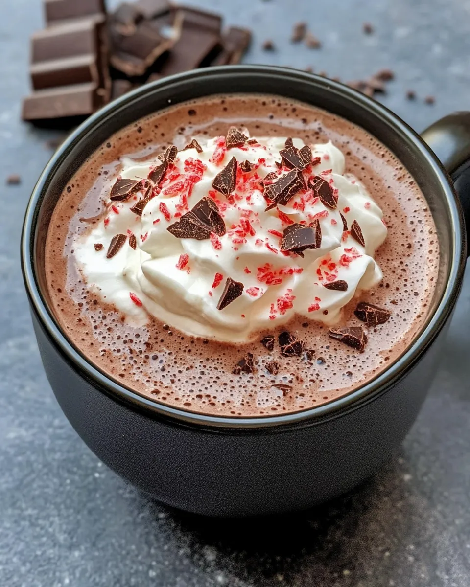 Easy Peppermint Cold Foam Hot Chocolate (TikTok Style) recipe image