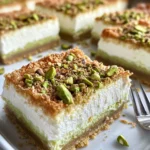 Homemade Pistachio Knafeh Cheesecake Bars (Dubai Chocolate Vibes) photo