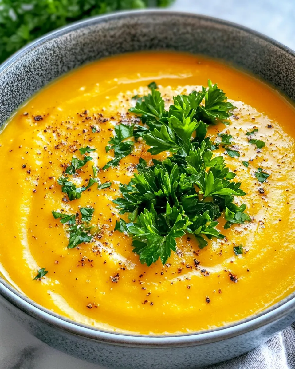 Delicious Roasted Butternut Squash & Apple Soup dish photo