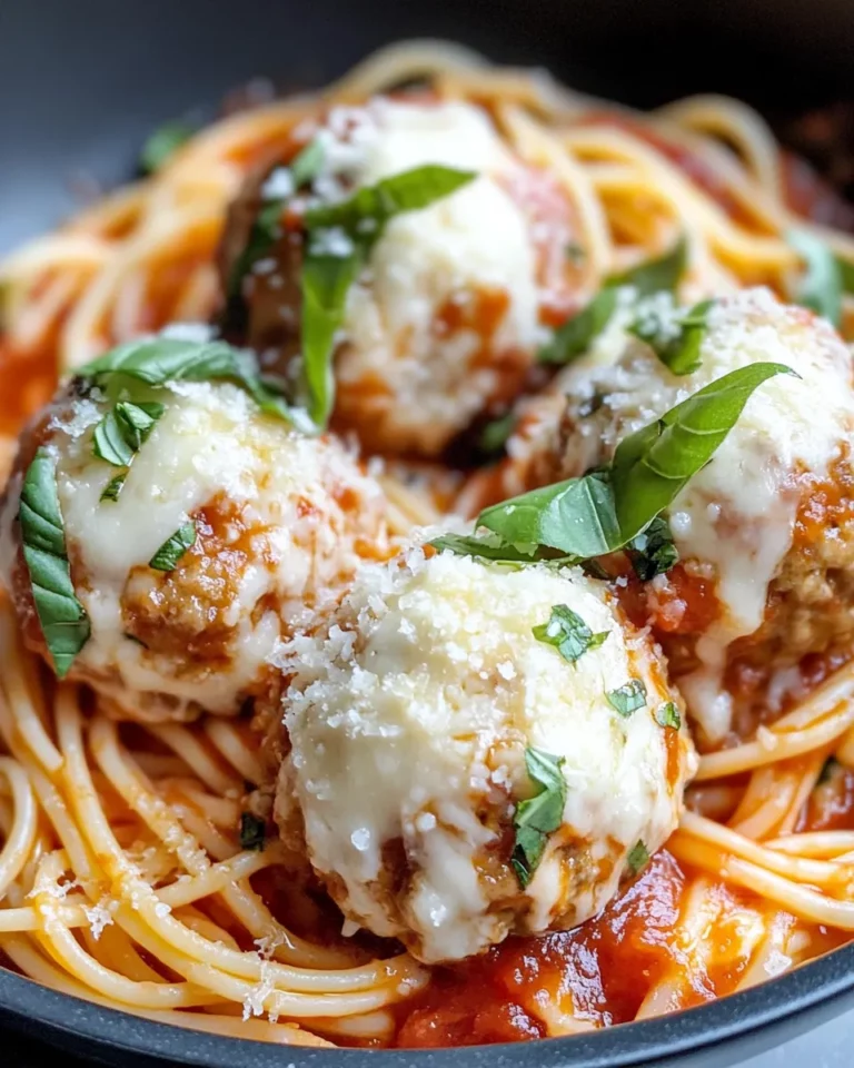 Homemade Skillet Chicken Parmesan Meatballs with Spaghetti recipe photo