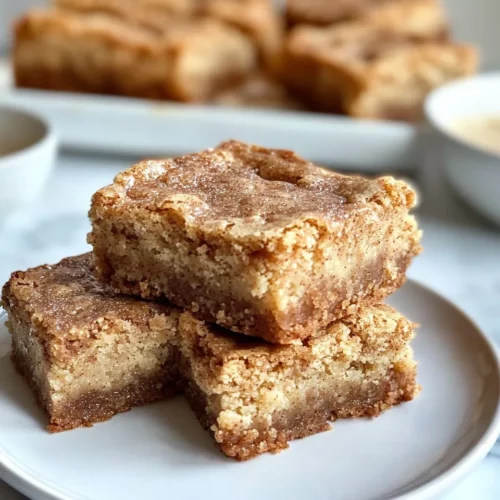 Homemade Snickerdoodle Blondies with Brown Butter Swirl photo