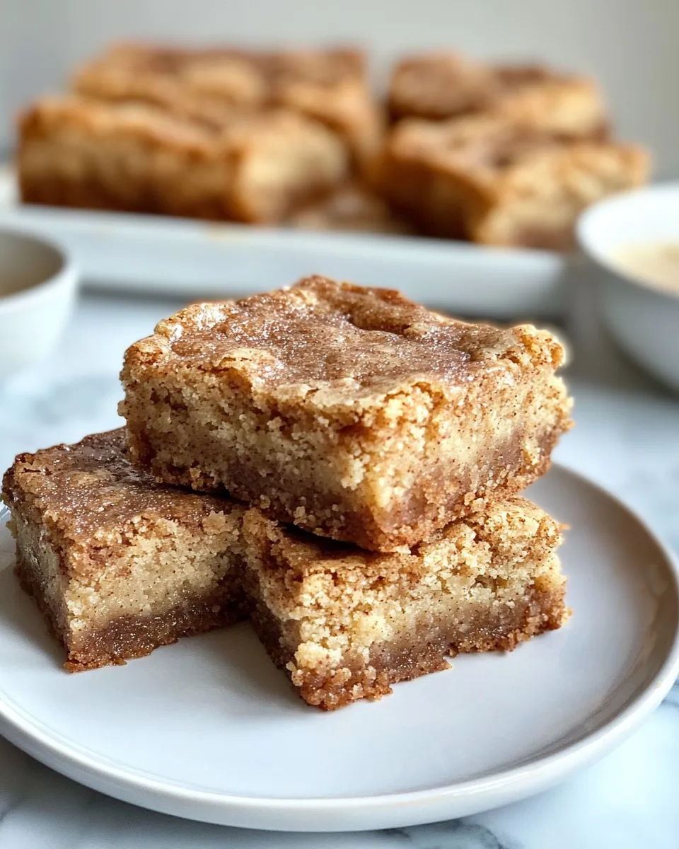 Homemade Snickerdoodle Blondies with Brown Butter Swirl photo